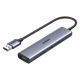 Металлический USB-концентратор Ugreen USB 3.0 с 4 портами, высокоскоростной, док-станция, многопортовый адаптер, блок питания Type-C для ноутбука. - изображение 4