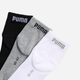 Набор мужских носков коротких хлопковых Puma Unisex Quarter Plain 3P 938589-17 43-46 3 пары Серый, белый, черный (8720245637978) - изображение 2