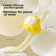 Силиконовые трубочки для детской миски Huangchong с зажимом 2 шт Yellow - изображение 8