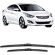 Склоочисники Paisu для Hyundai Elantra 12-18 років/Hyundai Verna 13-17 років, оригінальні безкісткові щітки склоочисників, гумові смужки, безшумні, 26+14 - зображення 1