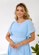 Сукня жіноча максі шифонова з підкладкою (055251405) Блакитний однотонний 56 - зображення 5