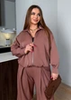 Костюм жіночий брючний з бомбером та штанами-палаццо (06295601) Мокко 54-56 - зображення 3