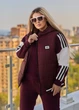 Спортивный костюм тройка женский оверсайз из флиса (062165201) Бордовый 50-52 - изображение 3