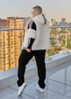 Спортивный костюм тройка женский оверсайз из флиса (062165201) Молочный 50-52 - изображение 4