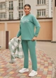 Спортивный костюм-тройка в клетку с кардиганом (060247802) Мятный 50-52 - изображение 2