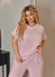 Женский домашний костюм из велсофта (05017902) Розовый однотонний 50-52 - изображение 2