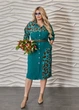 Женское платье-рубашка с короткими рукавами (062161701) Бирюзовый 50-52 - изображение 1