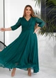 Вечернее платье макси с блестками глиттер (0552305001) Изумрудный 58 - изображение 6