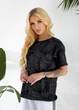 Футболка женская оверсайз Тай-Дай (06778601) Черный 42-46 - изображение 5