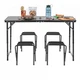Набор кемпинговый Springos складной стол и стулья 4 шт CS0182 Grey/Black - изображение 8