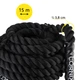 Канат тренировочный Cornix Battle Rope 15 м для кроссфита XR-0575 Black - изображение 2