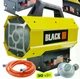 Газовая тепловая пушка BLACK 30 кВт 650 м³/ч пропан-бутан с редуктором и шлангом желтая - изображение 4