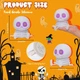Силіконовий нічник Скелет з фіолетовими очима Halloween Skeleton Night Light - зображення 5