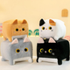 Плюшевая игрушка-подушка Квадратный котик 40 см, детский мягкий котокуб, рыжий - изображение 4