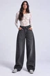 Джинси жіночі It’s Basic 4545-2W6-1 straight fit baggy широкі з відвернутим поясом 34 чорні - зображення 6