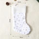 Новорічна шкарпетка для подарунків, різдвяний чобіток Christmas Stocking Decoration, 45см біла з срібними сніжинками - изображение 4