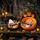 Оранжевая конфетница Halloween Candy Bowl с рукой скелета - изображение 4