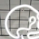 Неоновый LED светильник «Череп» белый для стены на батарейках/USB 22х18 см - изображение 4
