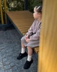 Детские ортопедические кроссовки для девочки из черного нубука кожаные размер 23 - изображение 5