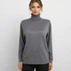 Кашемировый гольф с отворотом полубатал one size (48-52) серый Glsa - изображение 1