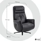 Крісло-реклайнер софа Qlab RC268B Leather Black - зображення 17