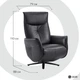 Крісло-реклайнер софа Qlab RC300B Leather Black - зображення 14