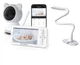 Відеоняня Baby Monitor 5T+ тримач камери, цифрова WiFi з 5-дюймовим HD екраном, камера 1080Р, 4-кратний зум, з датчиком звуку, руху, нічне бачення,термометр - зображення 1