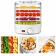 Сушилка для овощей и фруктов дегидратор для мяса Zepline 800 Вт сушка для джерок 5 ярусов с циркуляцией теплого воздуха Белый - изображение 3