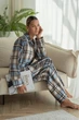 Forli Пижамный костюм из фланели с брюками Elizabeth XL/XXL Голубой FL0073-54-69_XL/XXL - изображение 2