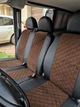 Авточехлы Alux Volkswagen LT46 (LT II) Коричневые экокожа + алькантара 1+2 (AL12-0525) - изображение 8