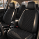 Авточехлы Alux Kia Optima 4 (JF) USA Черные экокожа + алькантара (AL-1706) - изображение 2