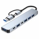 Хаб 7 в 1 SD/TF HDMI 4K30Hz USB2.0 USB 3.0 Type-C PD 100W Stone концентратор (ST-H29) - зображення 2
