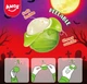 Жувальні цукерки Amos Halloween Peelerz Mummies 170г - зображення 6