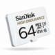 Карта пам’яті SanDisk High Endurance microSDXC 64GB UHS-I U3 V30 Class 10 для відеореєстратора 4K + SD адаптер - зображення 2