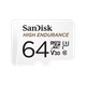 Карта пам’яті SanDisk High Endurance microSDXC 64GB UHS-I U3 V30 Class 10 для відеореєстратора 4K + SD адаптер - зображення 5