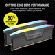 Оперативна пам'ять DDR5 64 Gb (6000 MHz) (Kit 32 Gb x 2) Corsair Vengeance RGB Gray (CMH64GX5M2D6000Z40) - зображення 4