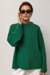 В'язаний джемпер oversize із широкими рукавами колір зелений розмір ONE SIZE FL_003584 - зображення 5