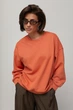Базовий світшот oversize з начосом - помаранчевий колір, M/L - зображення 5