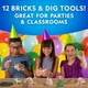 Набір STEM для розкопок динозаврів National Geographic Dinosaur Dig Kit with 12 Dino Eggs - зображення 4