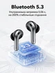 Беспроводные вакуумные Bluetooth наушники TWS с сенсорным управлением LED-дисплеем для бега тренировок зала прогулки работы ПК гарнитура с шумоподавлением микрофона ENC цифровым индикатором заряда и возможностью беспроводной зарядки беспроводные черные - изображение 4