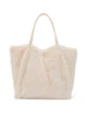 Пушистая сумка Victoria's Secret Faux-Fur Tote Bag молочного цвета арт. 30810 - изображение 3