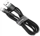 Кабель Baseus Cafule USB-A to Lightning 2.4A (480 Мбит/с) 1м Чорно-сірий (CALKLF-BG1) - зображення 5