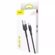 Кабель Baseus Cafule USB-A to Lightning 2.4A (480 Мбит/с) 1м Чорно-сірий (CALKLF-BG1) - зображення 8