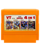 Збірник Ігор RMC Famicom Dendy 4 in 1 VT4226 Street Fighter 12p, Ninja Gaiden 3, Contra Force, Batman 90х TV Game Англійська Версія Тільки Картридж Б/У - зображення 1