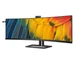 Монітор Philips 45B1U6900CH 44,5" Dual QHD VA 75 Гц з вебкамерою та USB C Чорний (45B1U6900CH/00) - зображення 3