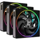 Вентилятор для корпусу ID-Cooling MF-1230-ARGB-K Trio 3x120 мм 2300 об/хв ARGB Black - зображення 2
