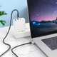 Кабель HOCO U129 Spirit transparent charging data cable Type-C to Type-C 60W 3A 1.2m Black - зображення 5