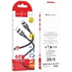 Кабель HOCO X109 Energy silicone charging data cable Type-C to Type-C 60W 3A 2m Black - изображение 8