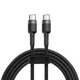 Кабель Baseus Cafule Series Flash charge Data Cable Type-C to Type-C PD2.0 60W 1m Black-Grey CATKLF-GG1 - изображение 1