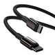 Кабель Baseus Tungsten Gold Fast Charging Data Cable Type-C to Type-C 100W 2m Black CATWJ-A01 - зображення 1